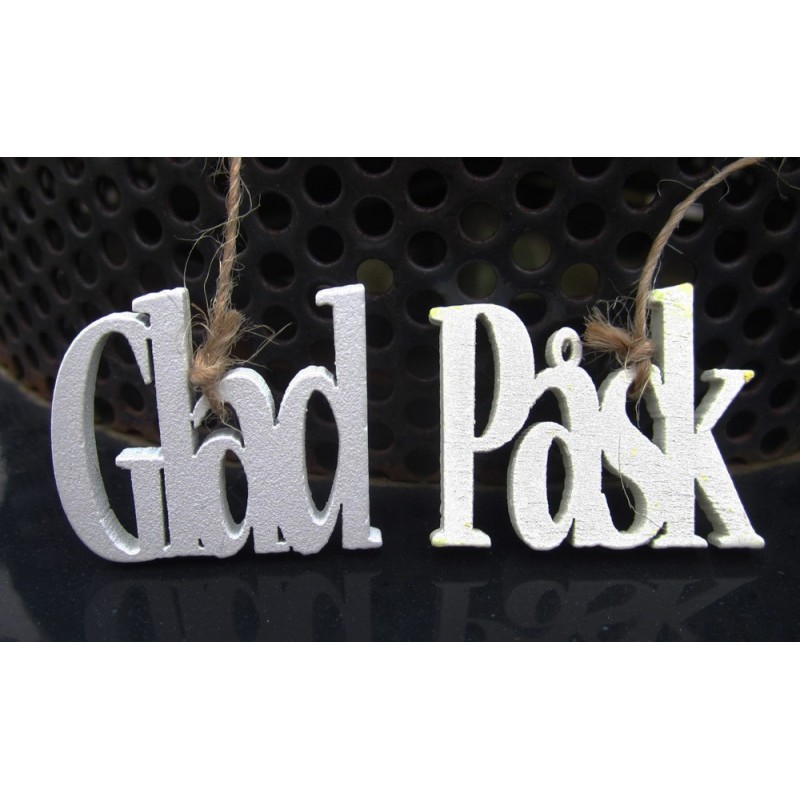 Glad Påsk hänge i vitt