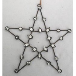 Metallstjärna med strasspärlor